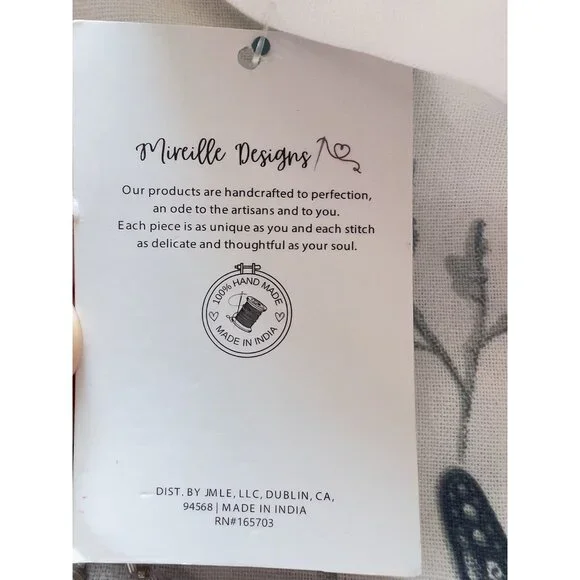 OCEAN Starfish Shell Kitchen Towel Set of 2 Sequins Blue Coral Beach 18"x28" - Picture 6 of 7